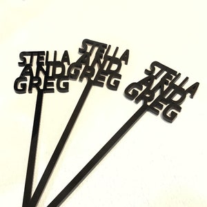 Personalized Drink stirrers, Custom stir sticks, swizzle sticks, wine charms, wedding stir sticks, acrylic stirrers, monogram stirrers