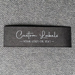 Sew on Clothing Labels, Custom Satin Logo Tags image 1