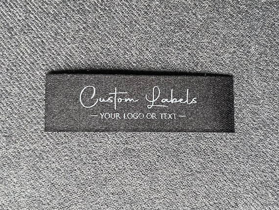 Custom Fabric Labels 100 Black SATIN Apparel Labels PRECUT 