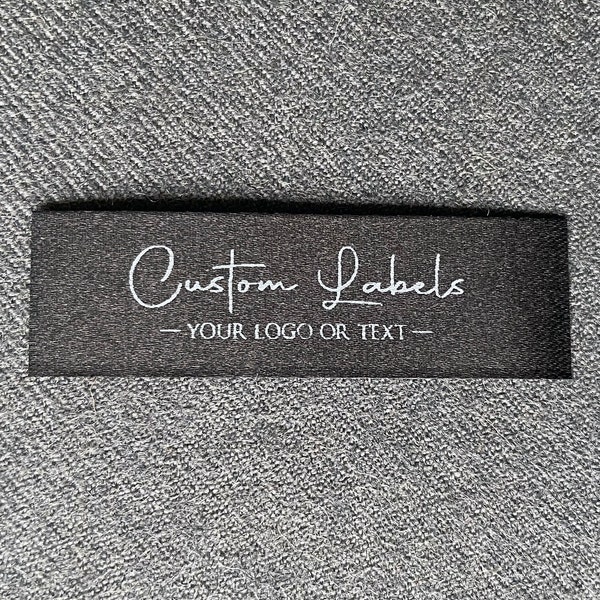 Sew on Clothing Labels, Custom Satin Logo Tags