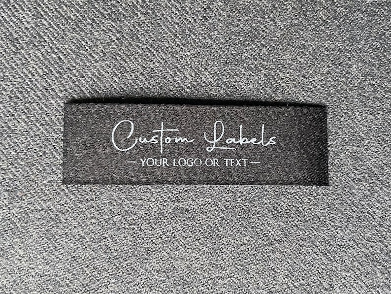 Sew on Clothing Labels, Custom Satin Logo Tags image 1