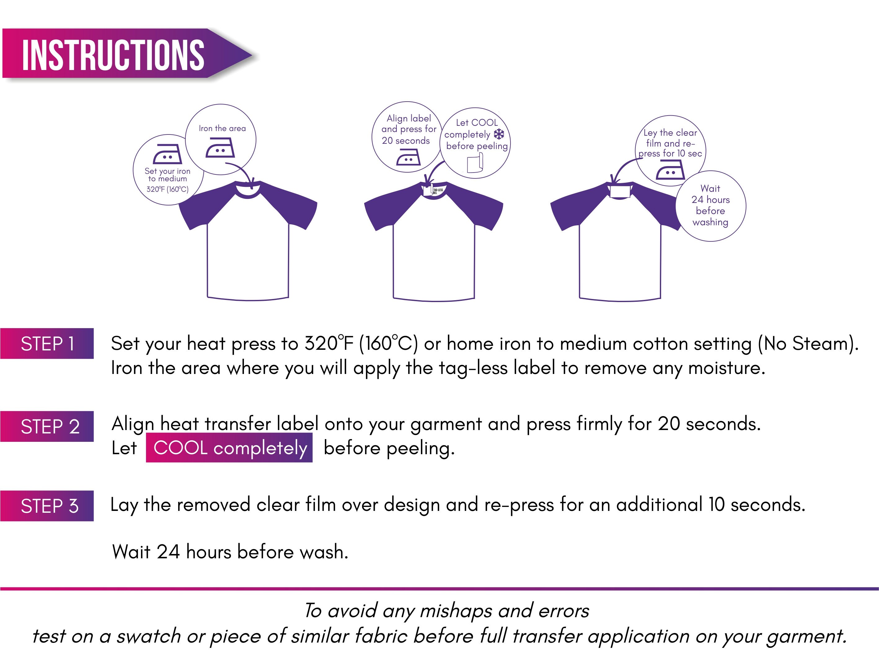 Custom Neck Labels + 30 Extra, Size: 2 1/2