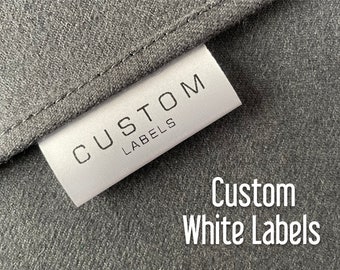 450 Custom Fabric Satin Product Tags, Folded Clothing Labels