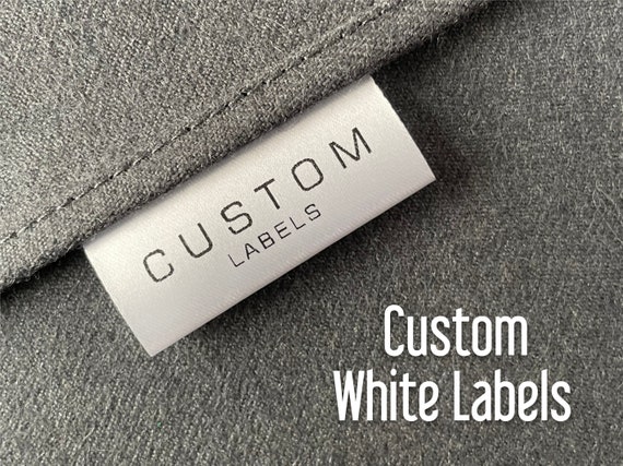 Sew on Clothing Labels, Custom Satin Logo Tags 