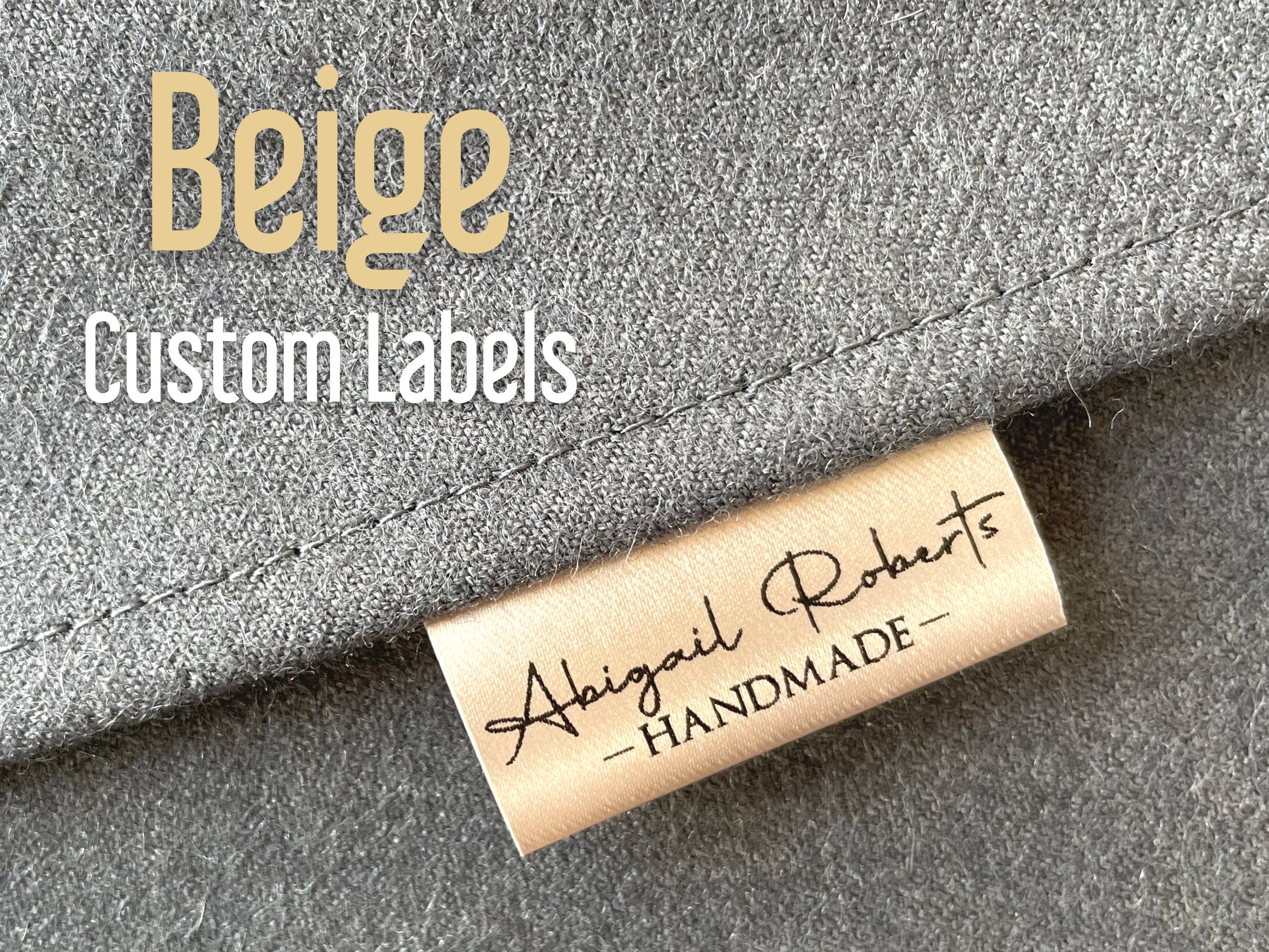 100 Custom Fabric Tags and Labels Satin Ribbon Label Custom Clothing Labels  Sew-in Clothing Labels Clothing Tags Custom Labels Handmade Item 
