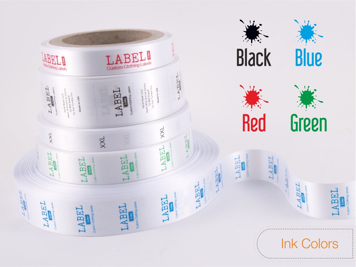 500 Custom Clothing Labels Thermal Printed Fabric Labels Etsy
