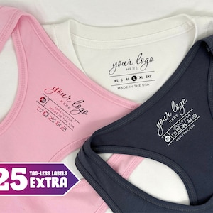 Custom Tag-less Labels + 25 Extra, Size: 2 1/2&quot; x 2&quot; (63 mm x 50 mm)
