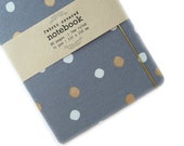 Lichtgrijs punten Upcycled stof Notebook