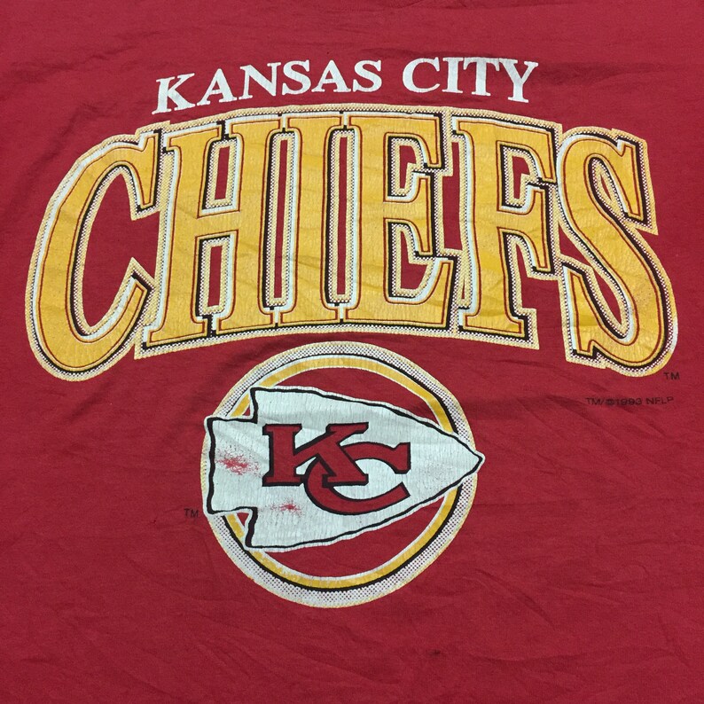 Vintage 90s Kansas City Chiefs 1993 T-Shirt | Etsy
