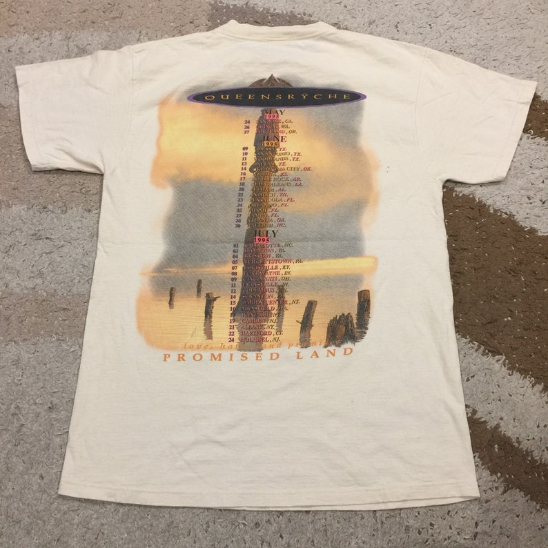 Vintage 1990/'s Queensr\u00ffche Promise Land T-Shirt