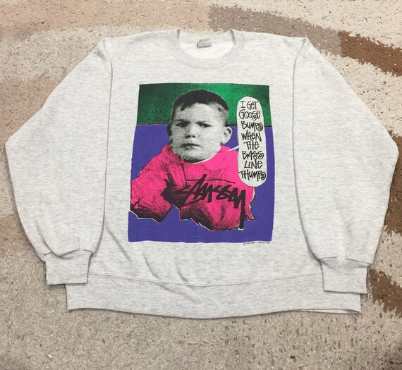 Vintage 80’s Stussy Authentic Photo Printed Sweate