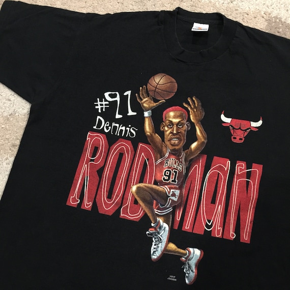 Vintage 90's Denis Rodman Chicago Bulls T-Shirt