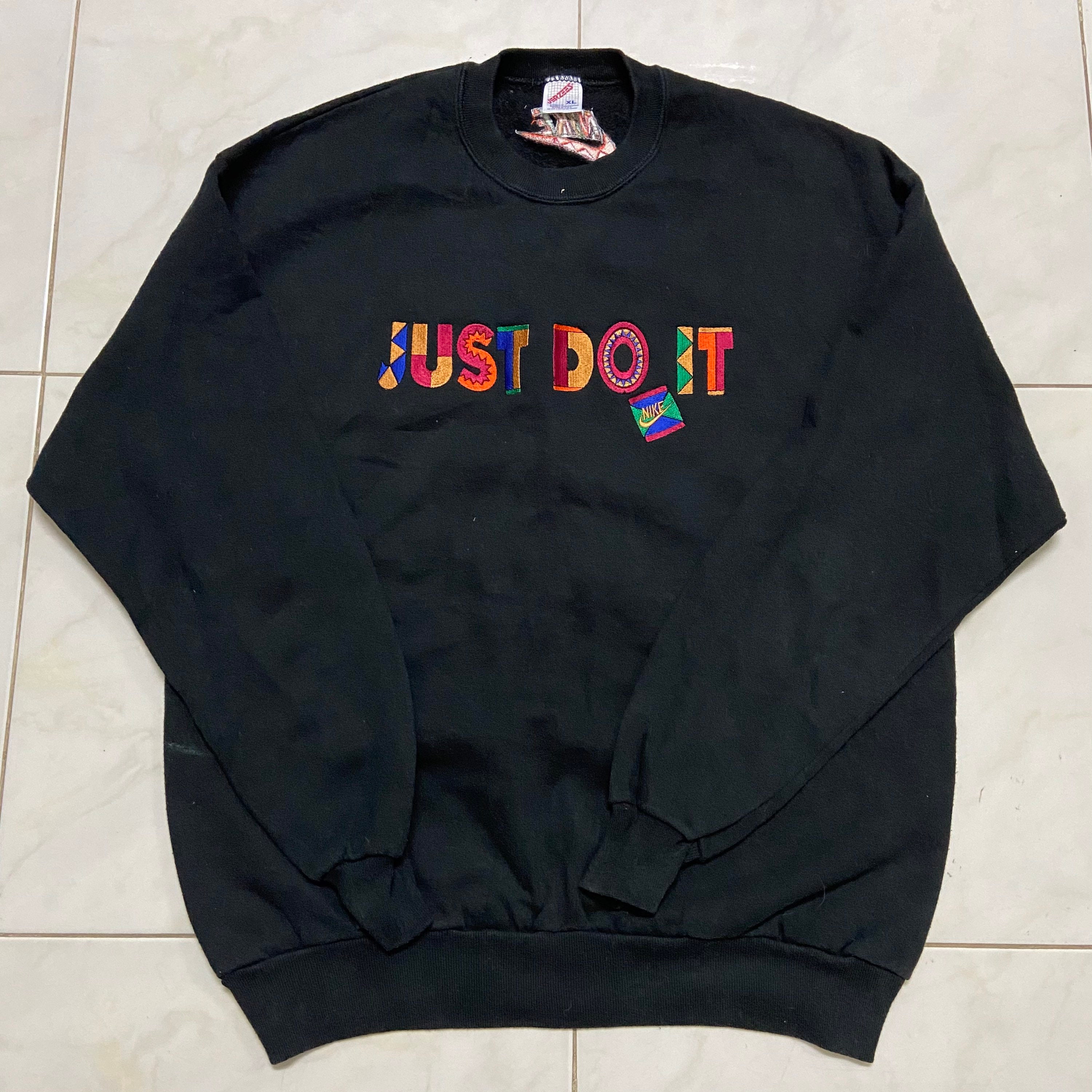 Vintage 90s Nike Just do It Sweater | Etsy