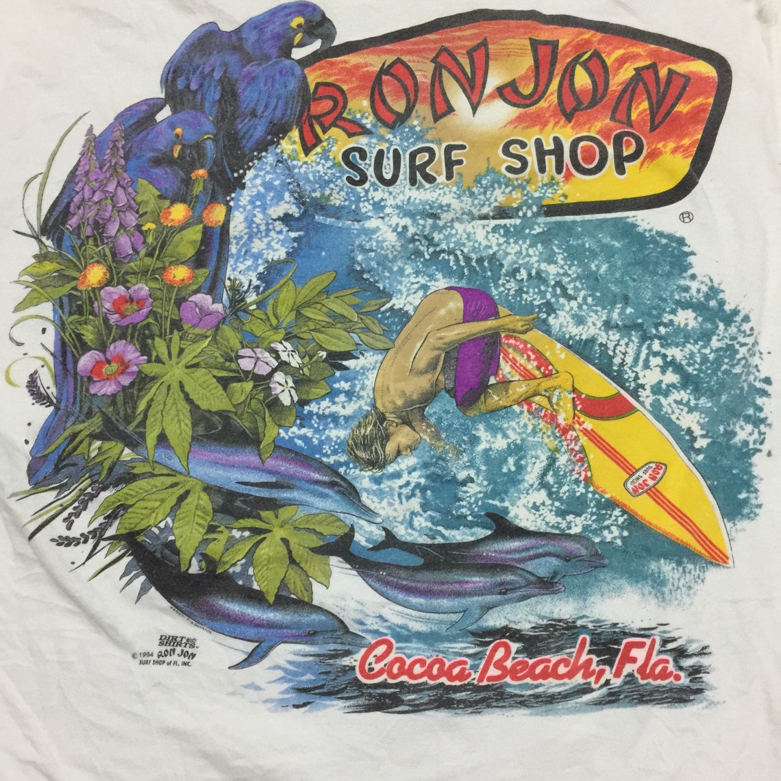 Vintage 90s Ron Jon Surf Shop Long Sleeve T Shirt Etsy