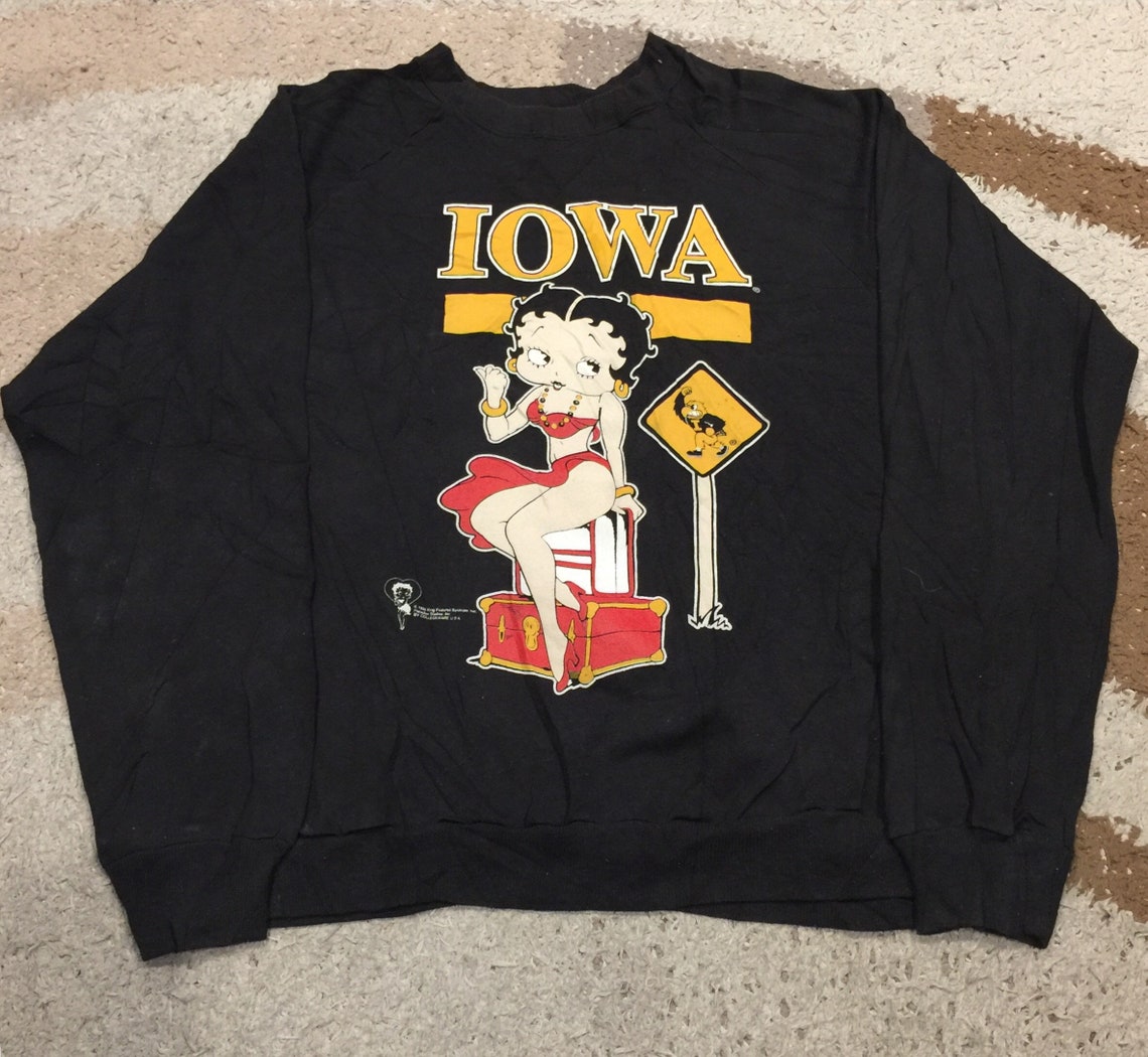 Vintage 1990s Betty Boop IOWA Sweater | Etsy