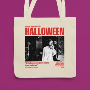 Halloween tote bag, High quality, Movie lover gift, Horror movie, Tote bag gift for friend, Gift for him, Gift for her, vegan handbags