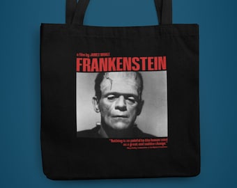 Frankenstein bag, aesthetic tote bag, film cult bag, James Whale, Mary Shelley, Movie cult, Halloween tote bag,