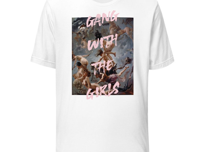 Girl gang, aesthetic tee, feminist, unisex tshirt, feminism gift, high quality, indie gift, gift for her, women gift, classic art t-shirt image 3