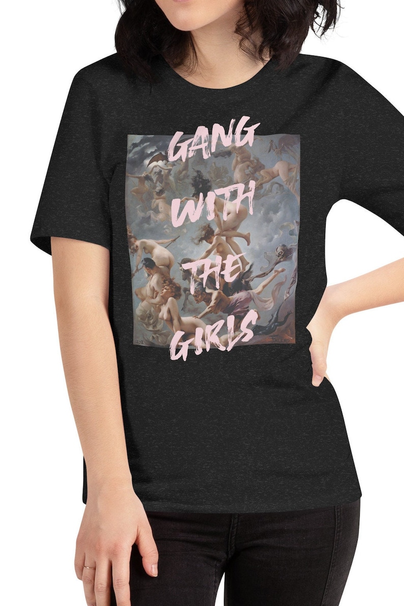 Girl gang, aesthetic tee, feminist, unisex tshirt, feminism gift, high quality, indie gift, gift for her, women gift, classic art t-shirt image 4