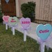 Bob reviewed Valentine's Day Conversation Candy Heart Yard Decor