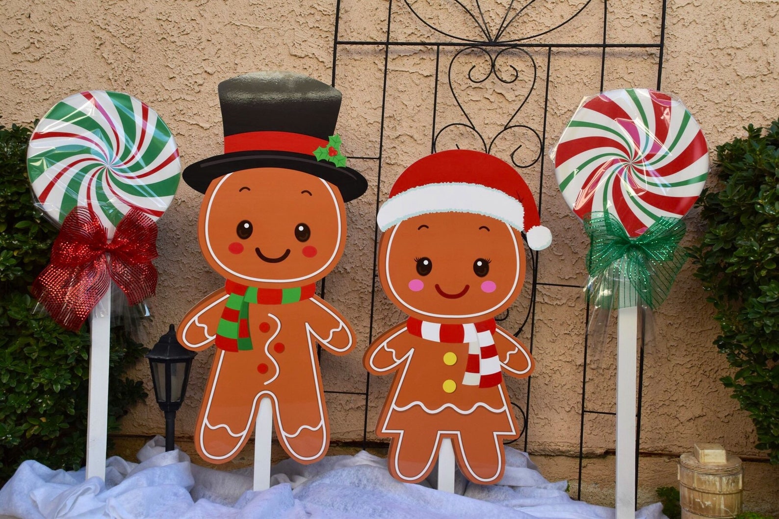 Large Christmas Lollipop Yard Decorations Etsy