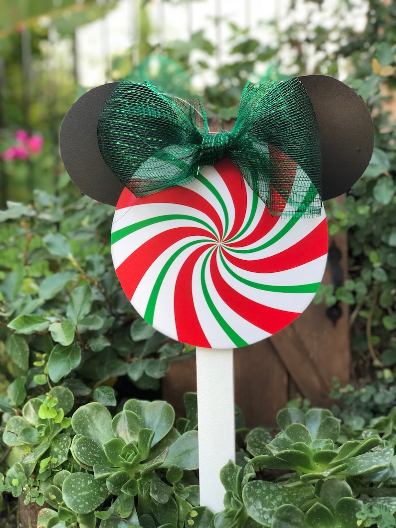 Disney inspired christmas peppermint candy yard decorations Etsy