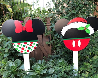 Christmas yard decorations mouse ears cutouts