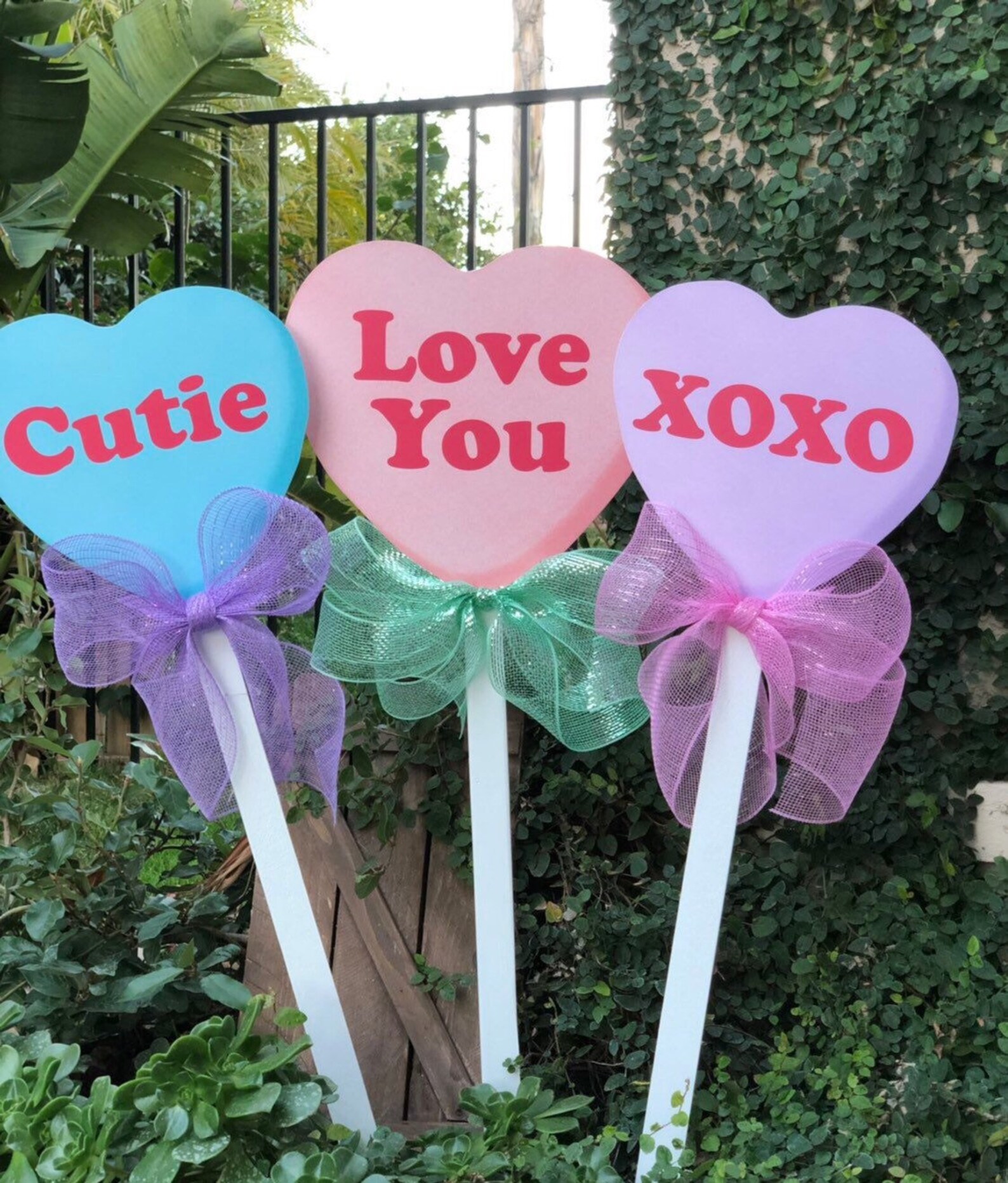 Conversational Heart Valentines Day Yard Decorations Etsy