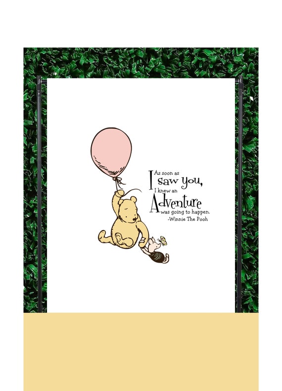 Vintage Winnie El Fondo De Vinilo Pooh Con Globo Y Mantequilla Etsy