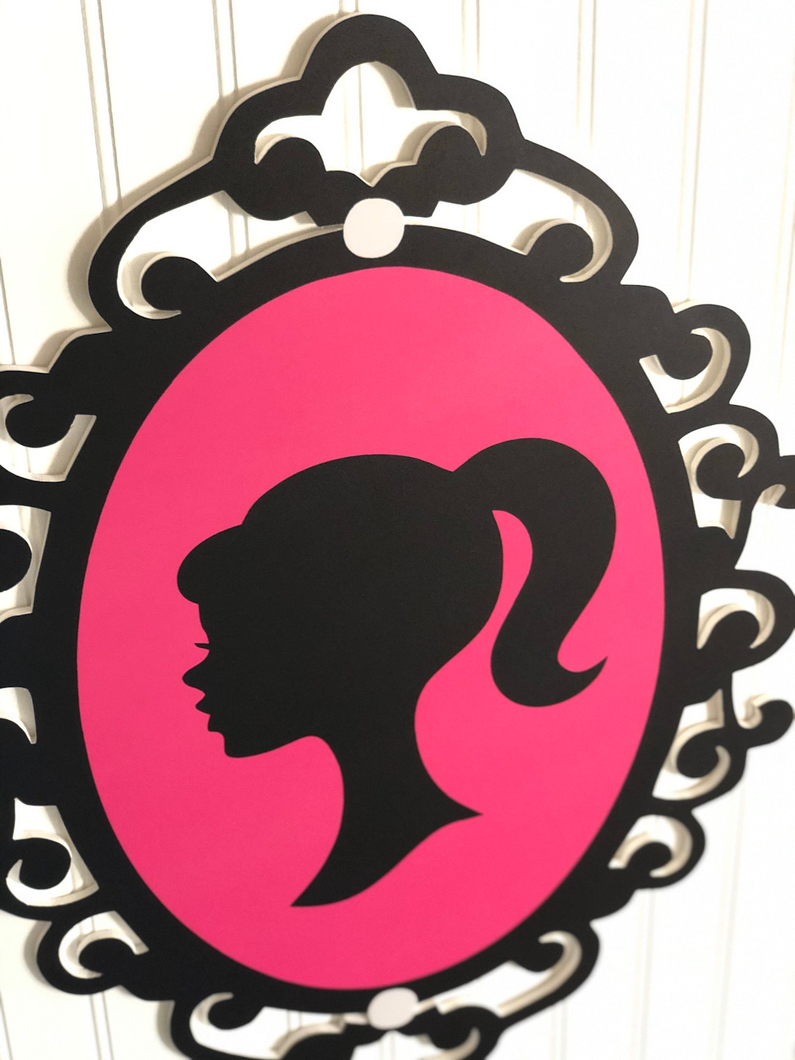 Barbie silhouette cut out party back drop Fran cutout | Etsy