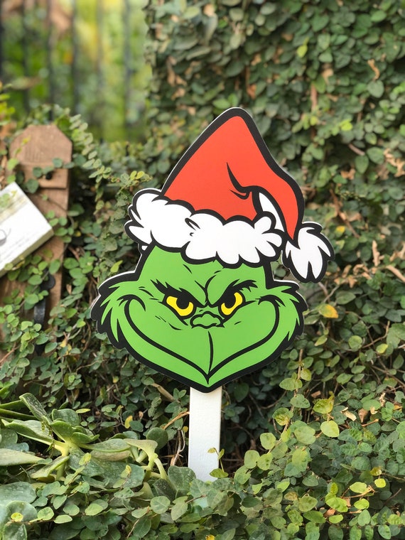 Christmas Yard Decorations Grinch Inspired Yard Cutout Etsy