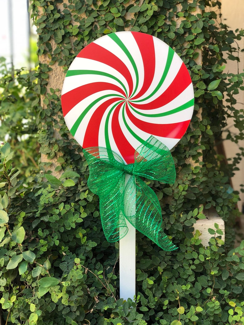Large Christmas Lollipop Yard decorations  Etsy