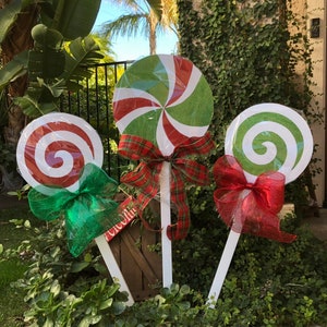 Christmas Lollipops yard decorations