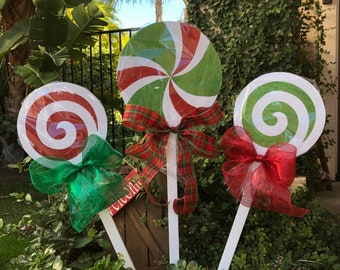 Christmas Lollipops yard decorations