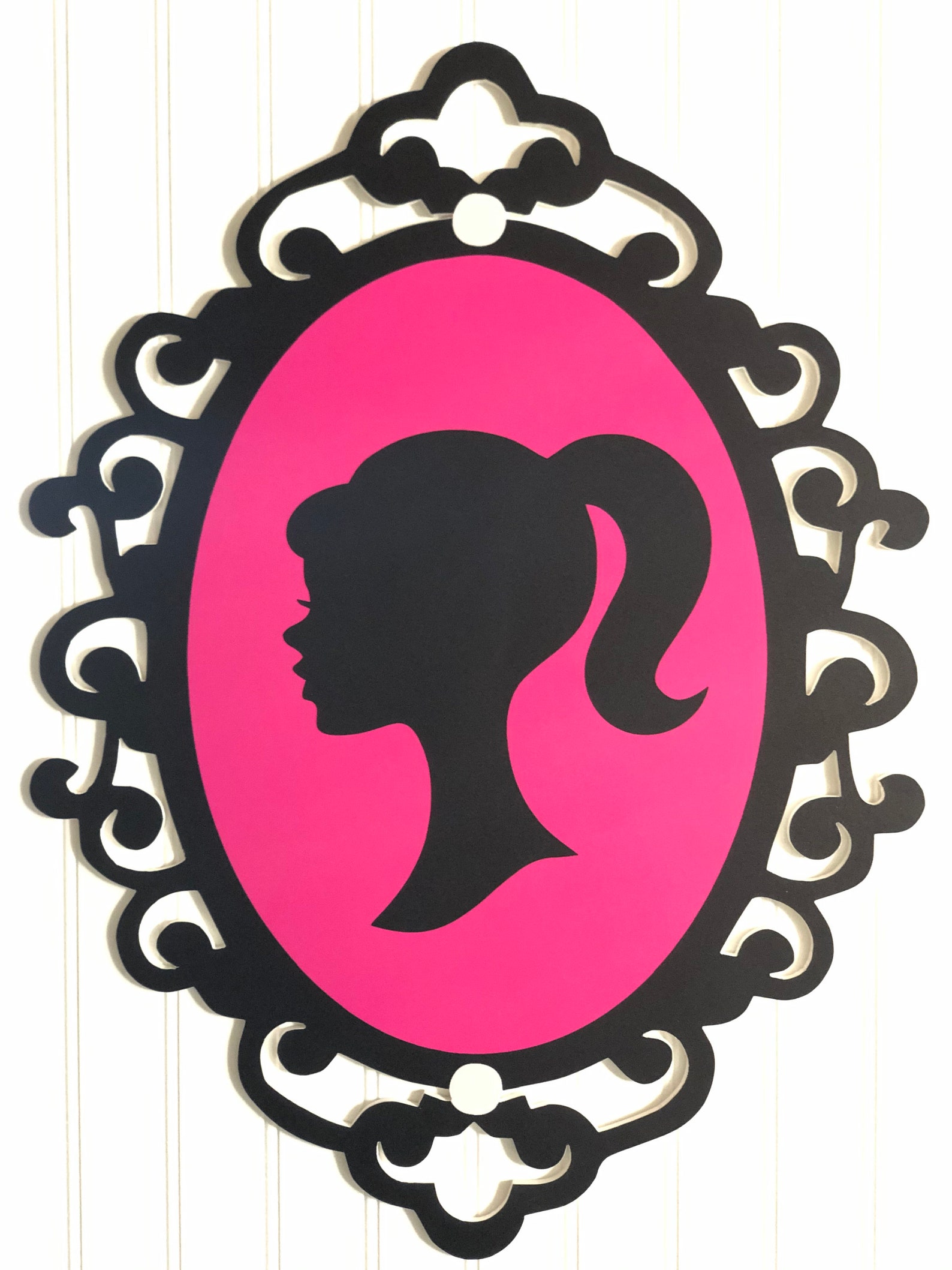 Barbie Silhouette Cut Out Party Back Drop Fran Cutout - Etsy