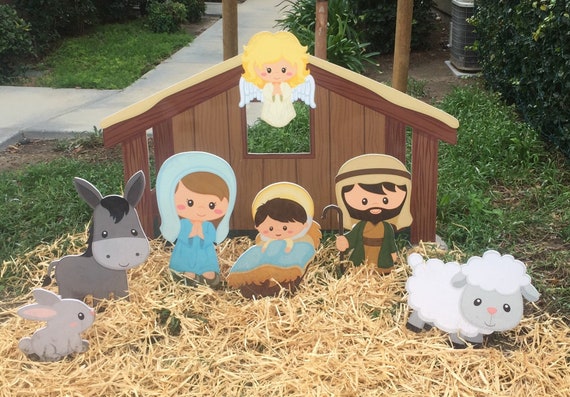 Christmas Nativity Set Christmas Cutouts Christmas Yard Etsy
