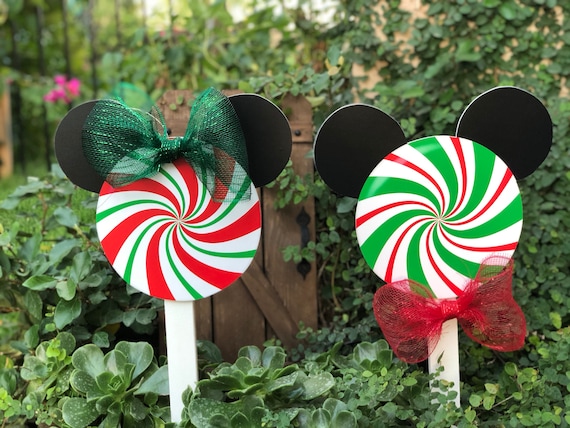 Disney Inspired Christmas Peppermint Candy Yard Decorations Etsy