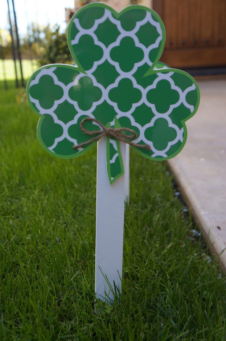 St. Patricks Day shamrock yard Decor | Etsy