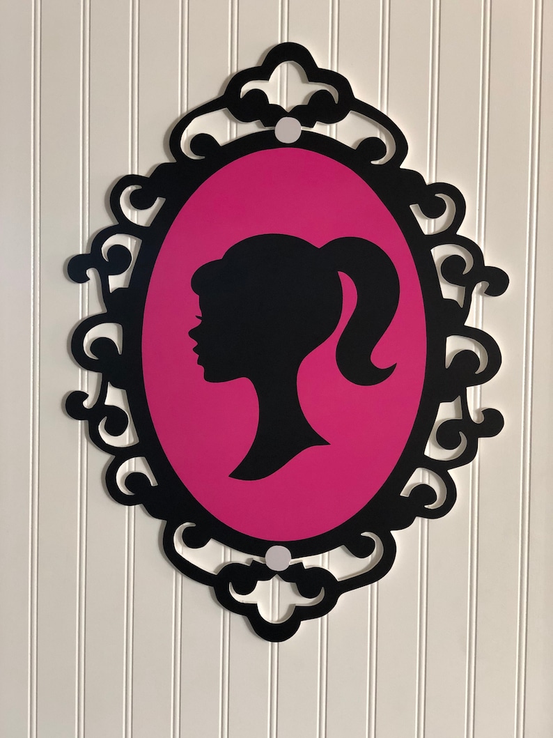 Barbie silhouette cut out party back drop Fran cutout | Etsy