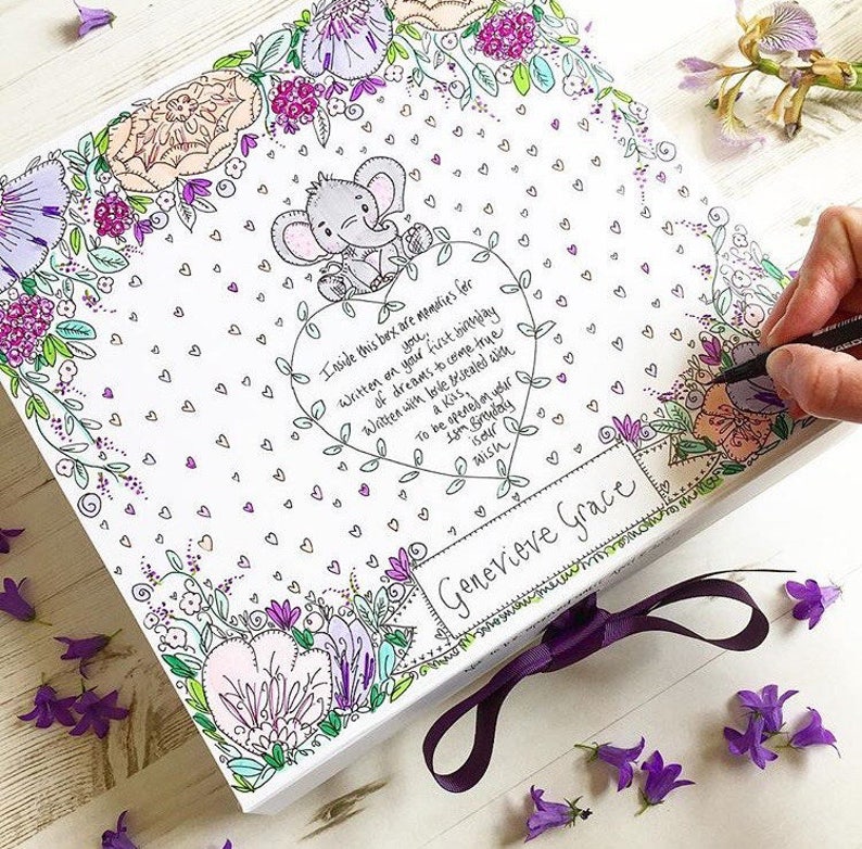 first birthday keepsake box