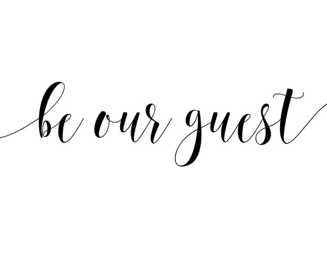 Be Our Guest Guest Room Sign Welcome Print Guest Print | Etsy