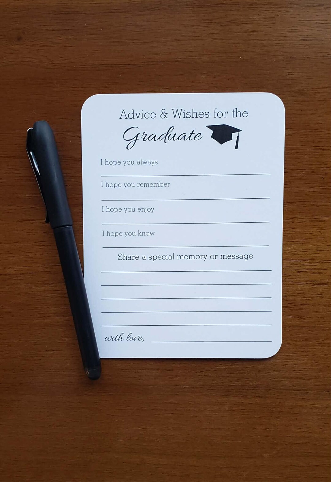 Senior Grad Notes Advice | Message | Memory for the Grad, Note Cards, Print at Home ...