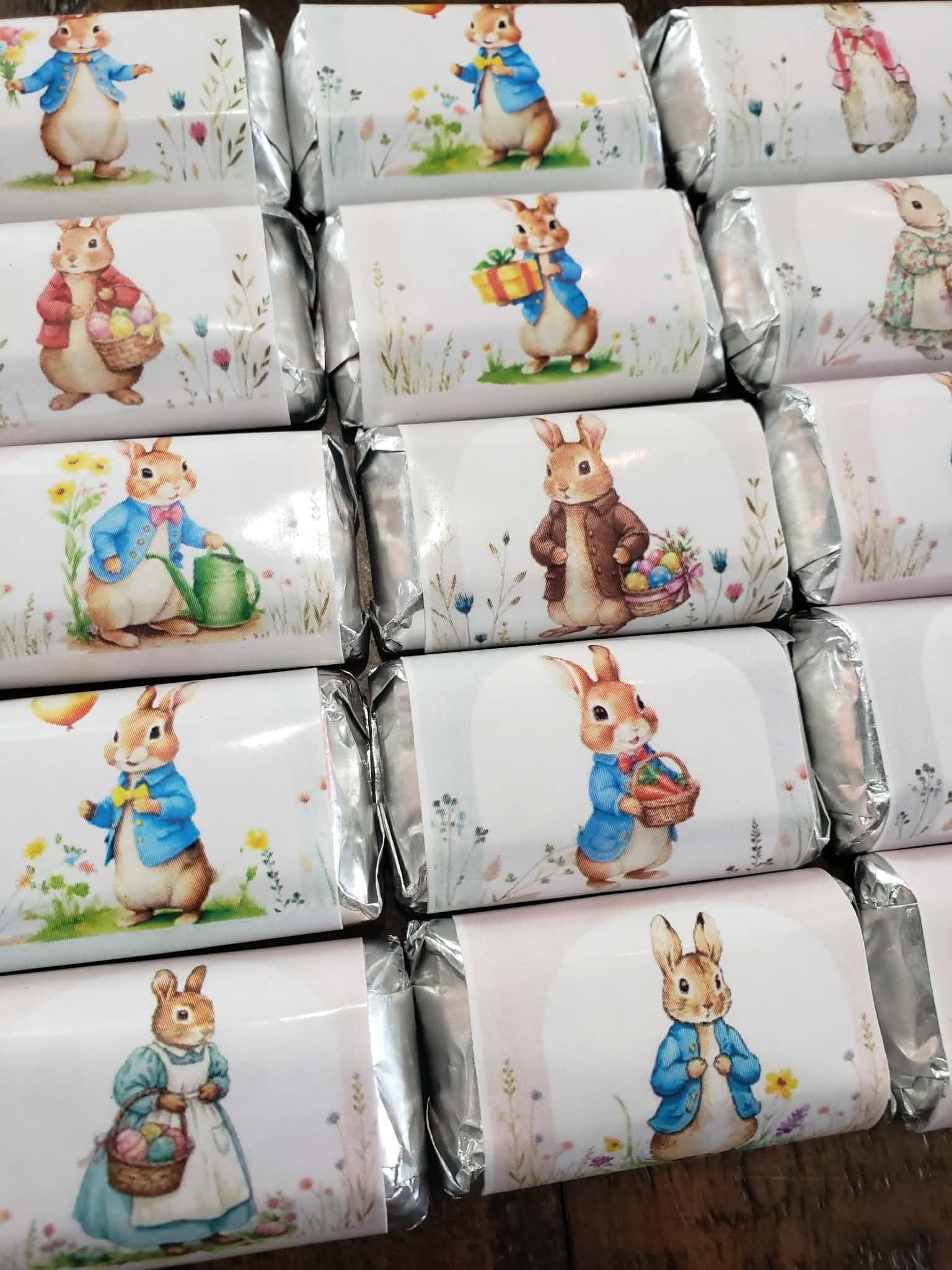 Peter Rabbit Name Labels Peter Rabbit Baby Shower Favor Wraps | Beatrix Potter Chocolate Labels ...
