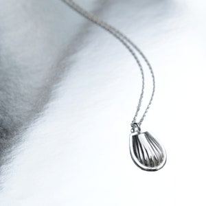 Madeleine Necklace 925 Sterling Silver Mini Food Cookie Jewelry Sweets Charm Shellfish Necklace