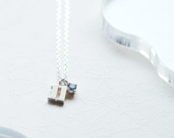 Number 11 Necklace Topaz Necklace 925 Sterling Silver Dainty Necklace Lucky Number November Birthstone