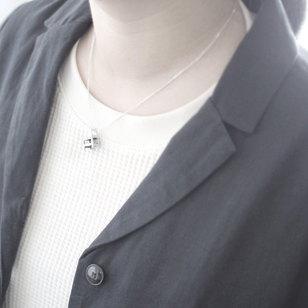 Chair Necklace 925 Sterling Silver Tiny Charm Miniature Etsy