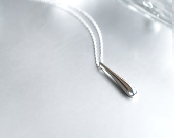 Raindrop Necklace 925 Sterling Silver Water Droplet dainty simple everyday wear Necklace Raindrops