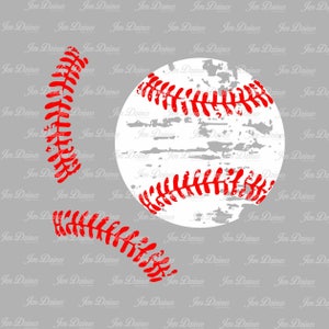 Distressed Baseball stitches SVG DXF EPS cutting file