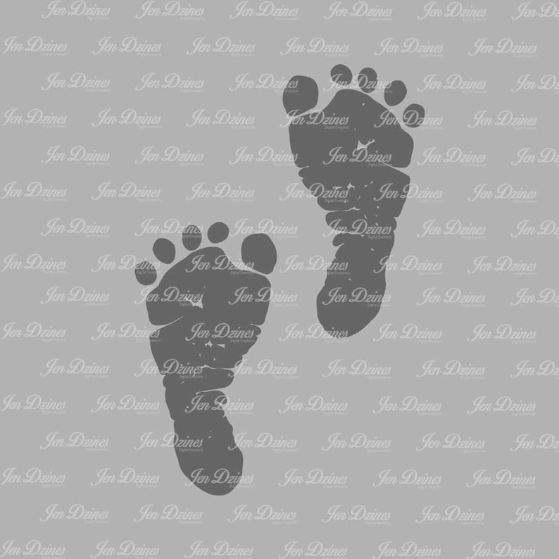 Download Baby footprints SVG DXF EPS cutting file | Etsy