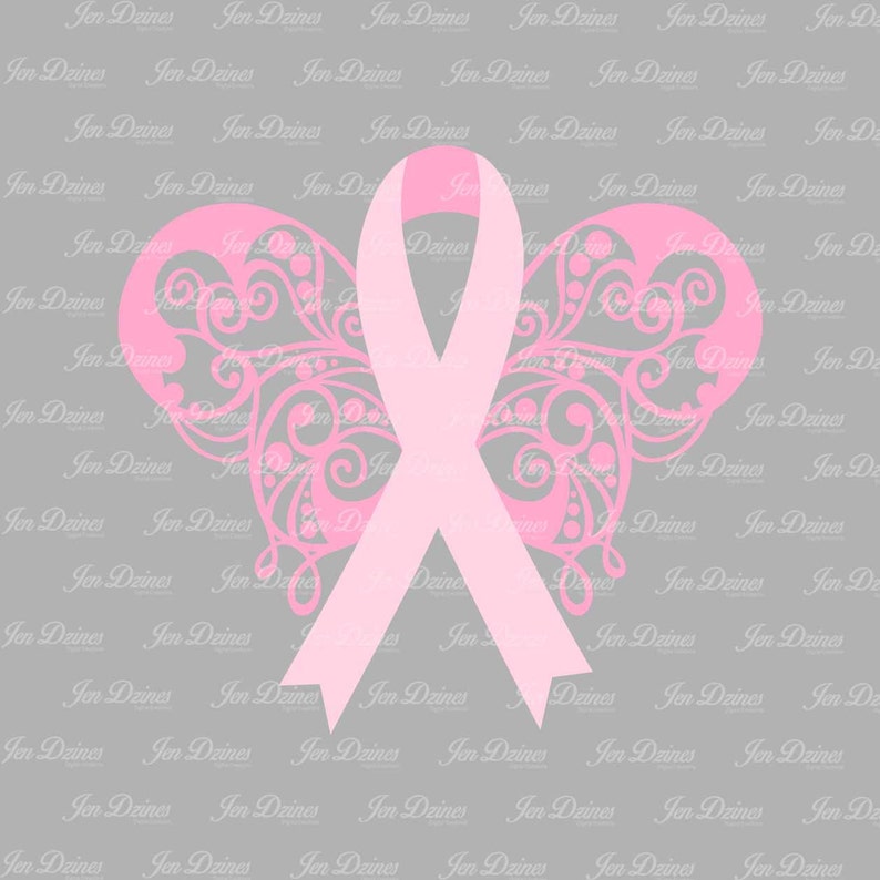 Download Breast Cancer Awareness ribbon SVG DXF EPS cutting file | Etsy